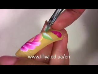 nail painting - chinese - rose